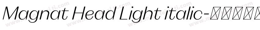 Magnat Head Light italic字体转换
